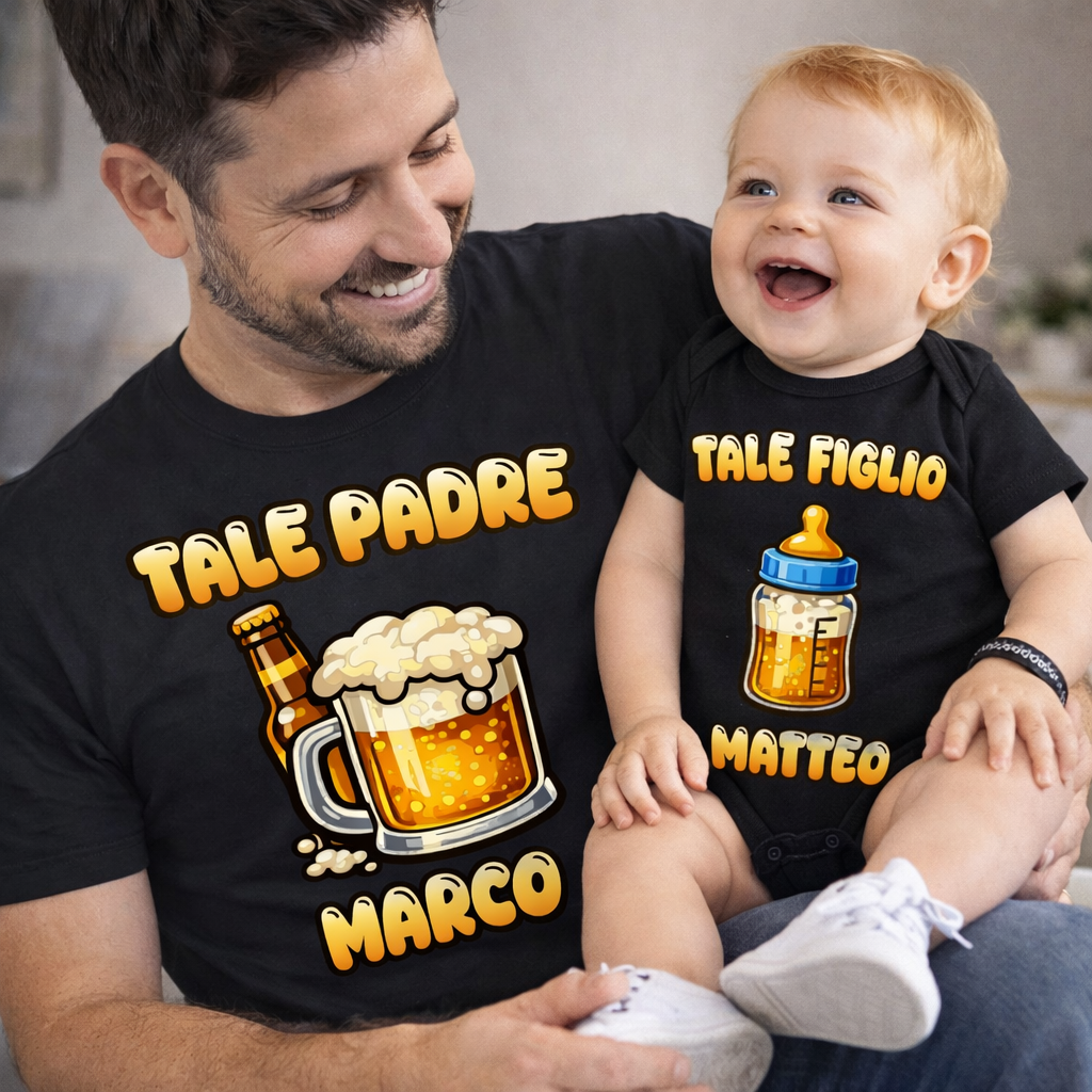 Tshirt e Body "Tale padre, Tale Figlio/a"  – Festa del papà – PS 27431-A141 / 28181-141