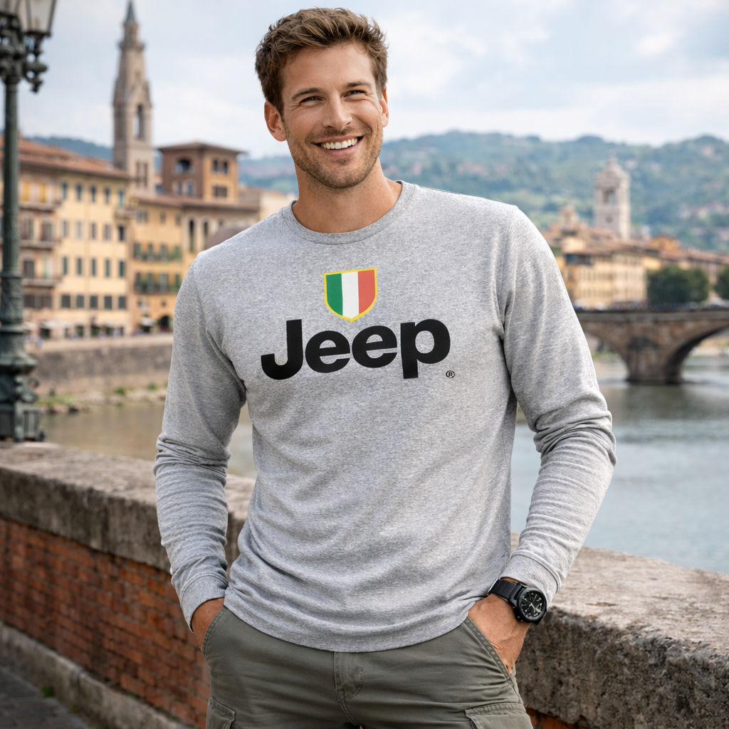 T-Shirt Jeep Manica Lunga – Prodotto Ufficiale – PS 14600