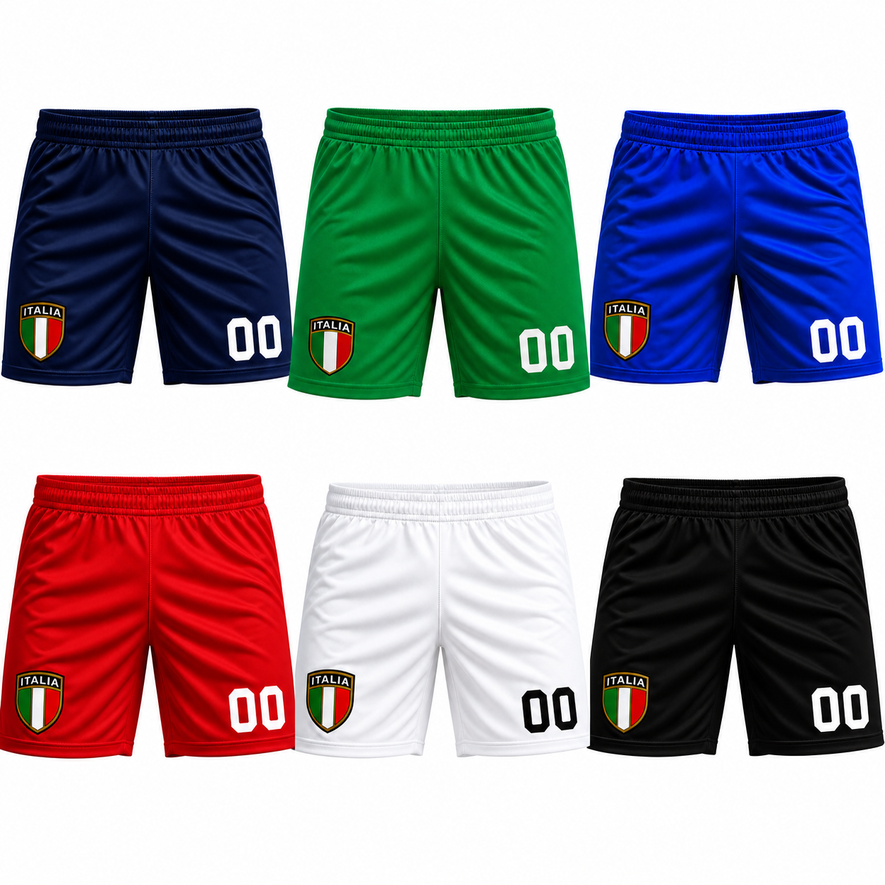 Pantaloncini Calcio Italia Calcio Personalizzabili con Numero – PS 37867-001