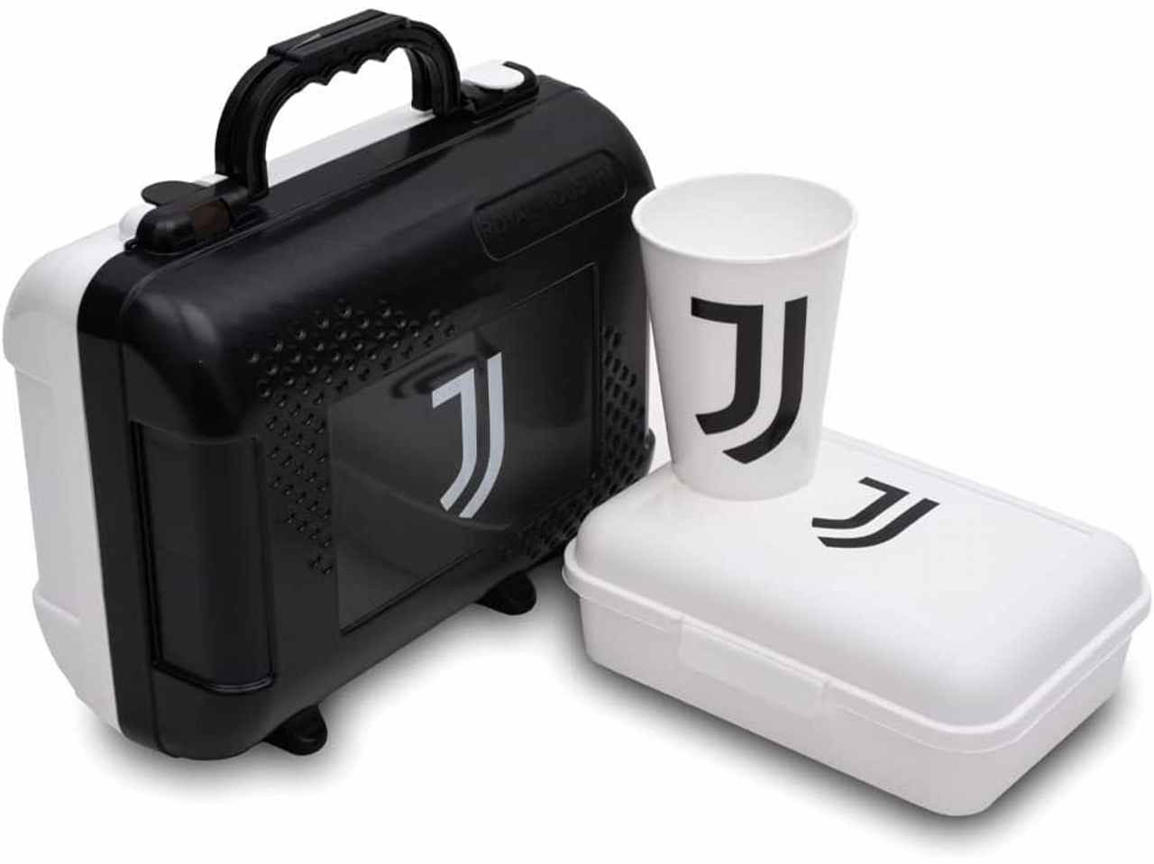 Valigetta Juventus Bicolore con Maniglia – Portamerenda + Bicchiere – Prodotto Ufficiale – PS 41374