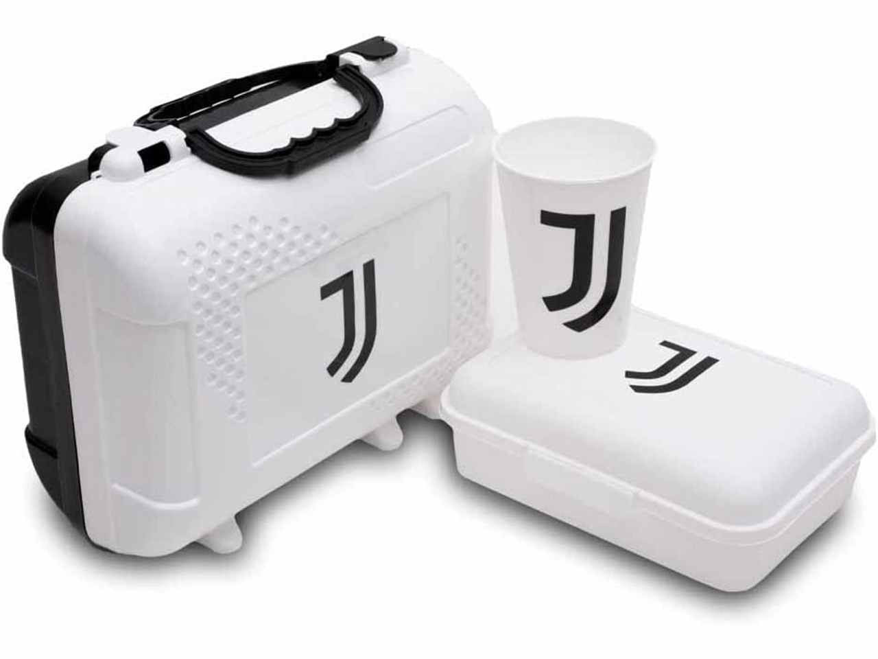 Valigetta Juventus Bicolore con Maniglia – Portamerenda + Bicchiere – Prodotto Ufficiale – PS 41374