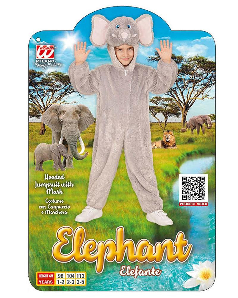 Costume Carnevale Elefante in Caldo Peluche – Unisex Bimbo – Widmann – PS 26101