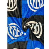 Inter – Plaid Coperta Morbida Soft Touch Nero/Azzurro – 150 × 210 cm PS 41338