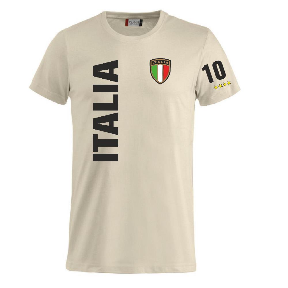 T-Shirt Italia In Cotone Personalizzabile con Nome e Numero PS 27431-A126