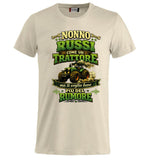 T-Shirt Nonno Russi Come Un Trattore Ma Ti Voglio Bene Piu' Del Rumore – Maglietta Personalizzabile PS 27431-A-146