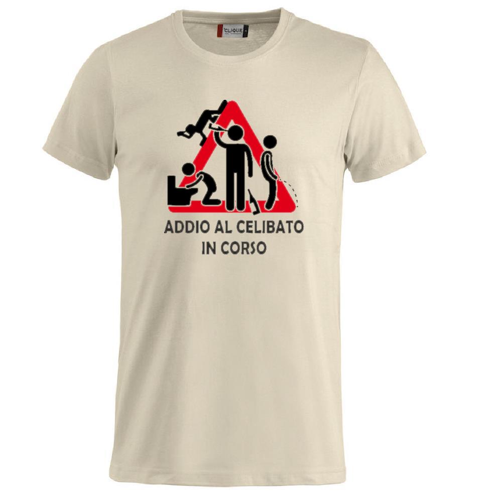 T-Shirt Addio al Celibato In Corso , Dietro  “Attenzione Ubriachi” – Maglietta Divertente con Doppia Stampa Fronte/Retro – PS 27431 - A071