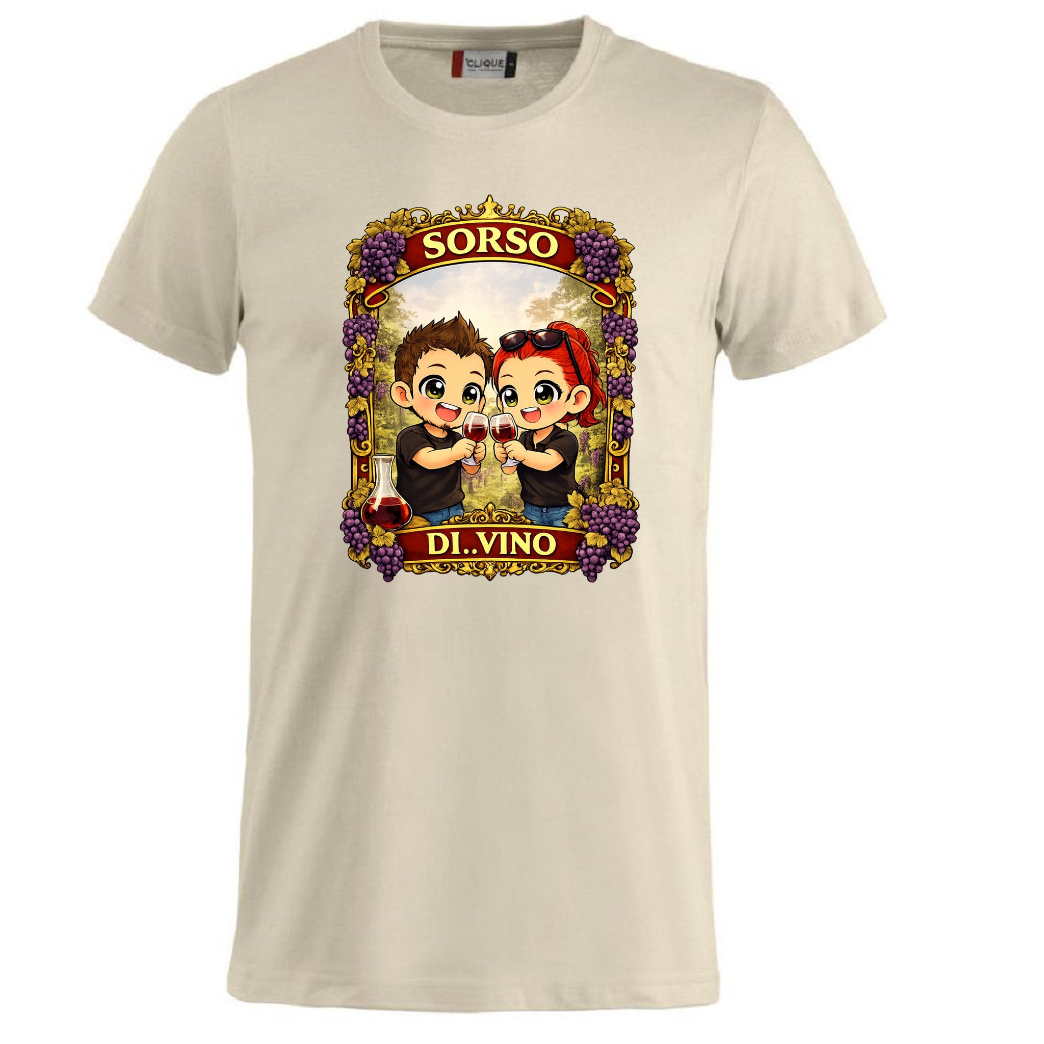 T-Shirt Divertente “Sorso di Vino” Personalizzabile con Nome – Idea Regalo per Amanti del Vino – PS 27431-A-142 PRS