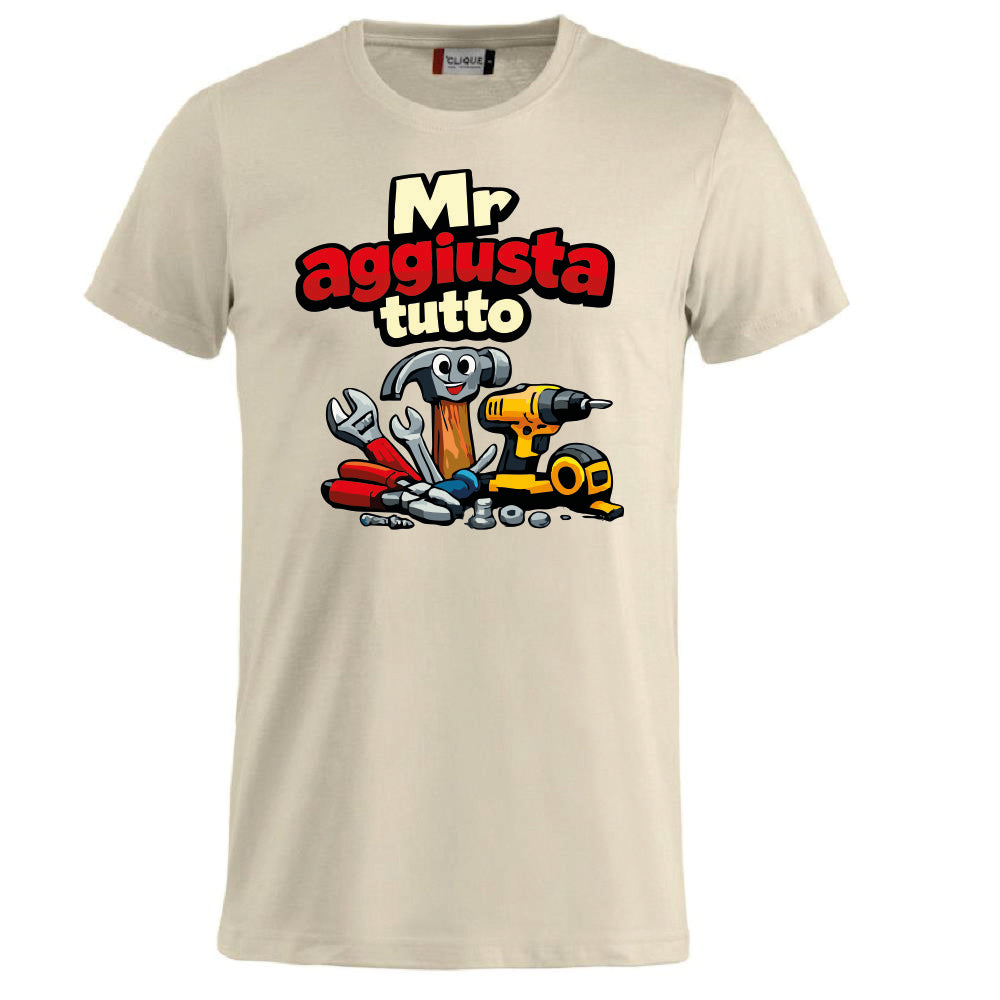 T-Shirt Personalizzabile Uomo “Mr Aggiusta Tutto” – Idea Regalo – PS 27431-A142