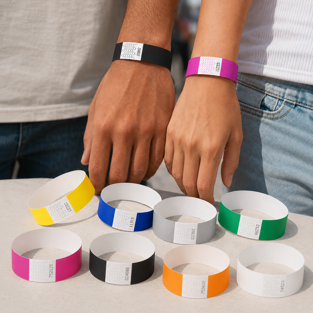 Braccialetti per Eventi Numerati – Confezione da 100 Pezzi PS 13400