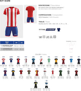 Completo Calcio Zeus Kit ICON – Maglia e Pantaloncino – Personalizzabile PS 12802