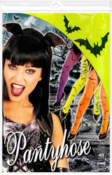Calze Collant Donna Pipistrelli Halloween One Size – PS 34462