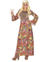 Costume Carnevale Donna Hippie Anni ’60 – Figli dei Fiori – Taglie Forti – PS 26128