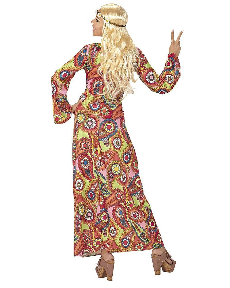 Costume Carnevale Donna Hippie Anni ’60 – Figli dei Fiori – Taglie Forti – PS 26128