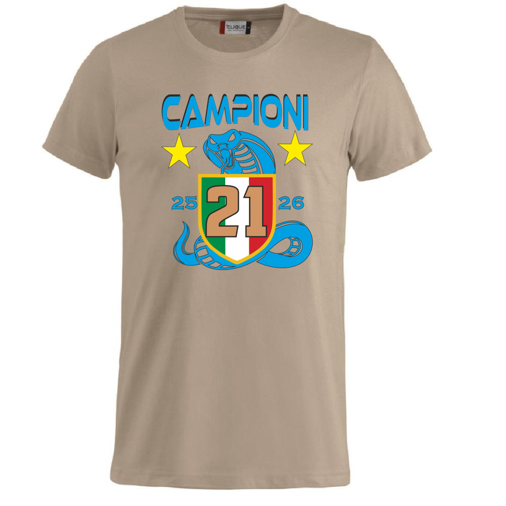 T-Shirt Inter Campione d’Italia 2025/2026 –  21 Scudetti Biscione  – PS 27431-INT-08