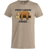 T-Shirt “Bradipo Energy Loading… Pause…” – Personalizzabile con Nome – PS 27431-A135