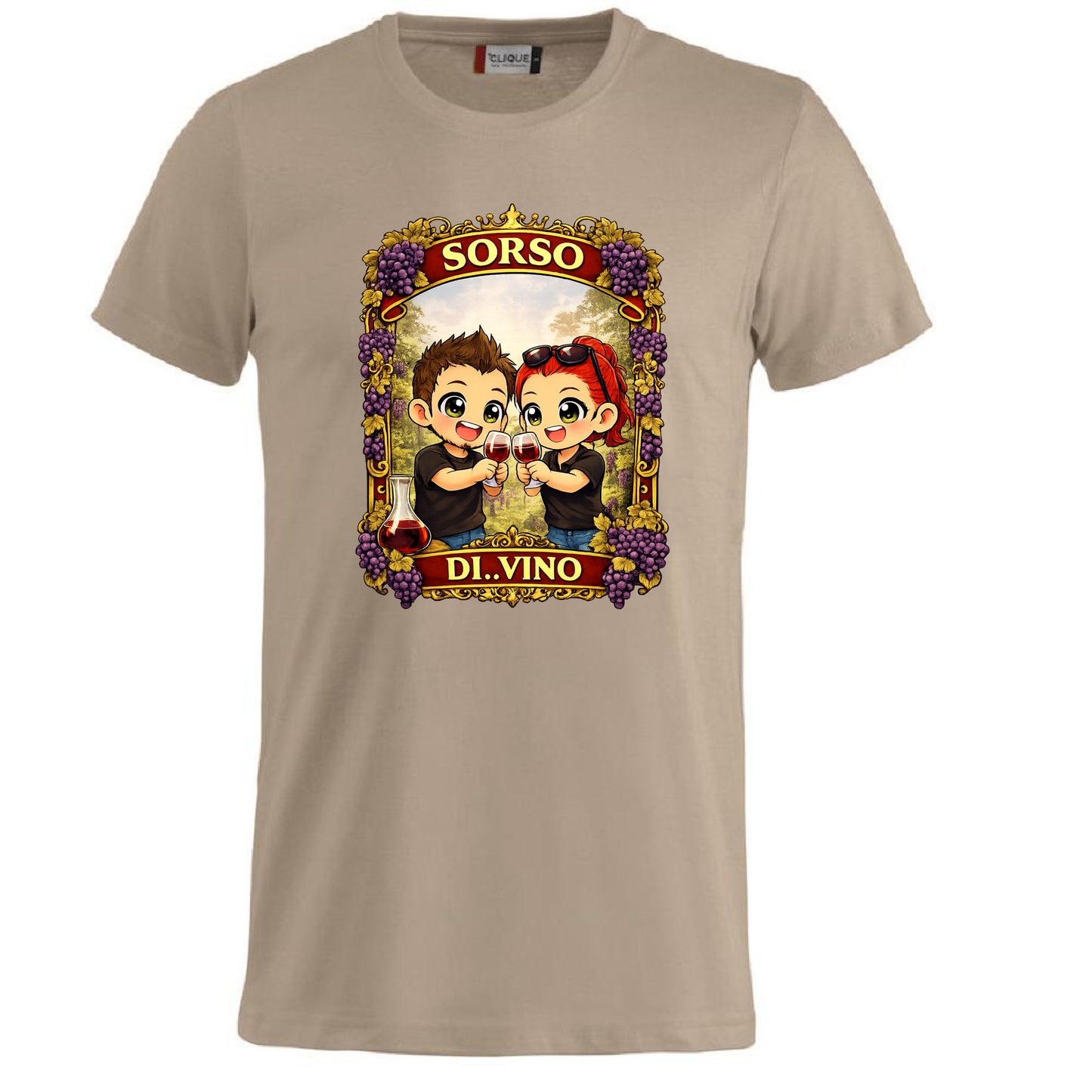 T-Shirt Divertente “Sorso di Vino” Personalizzabile con Nome – Idea Regalo per Amanti del Vino – PS 27431-A-142 PRS