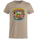 T-Shirt Addio al Celibato Bachelor Party Crew No Rules All Fun Personalizzabile con Nome PS 27431-A-40