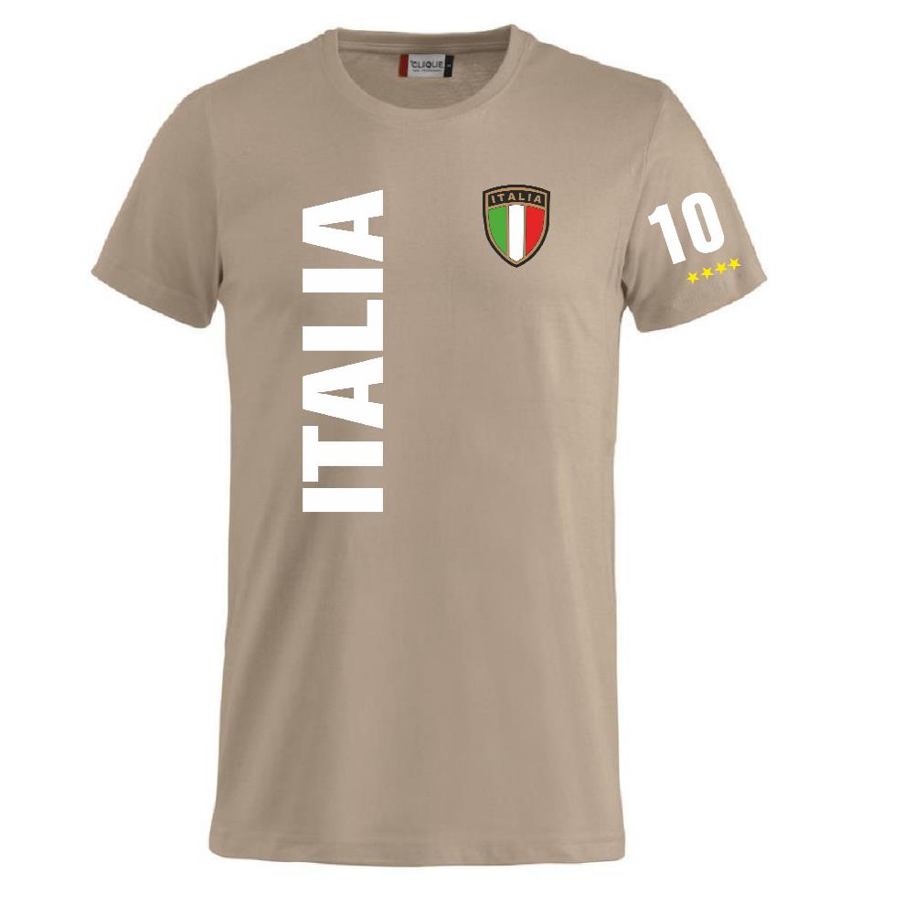T-Shirt Italia In Cotone Personalizzabile con Nome e Numero PS 27431-A126