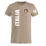 T-Shirt Italia In Cotone Personalizzabile con Nome e Numero PS 27431-A126