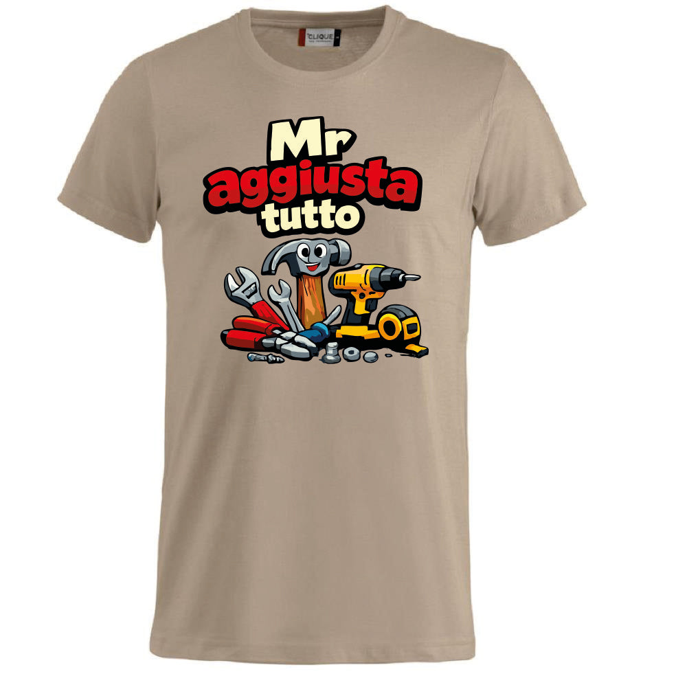 T-Shirt Personalizzabile Uomo “Mr Aggiusta Tutto” – Idea Regalo – PS 27431-A142