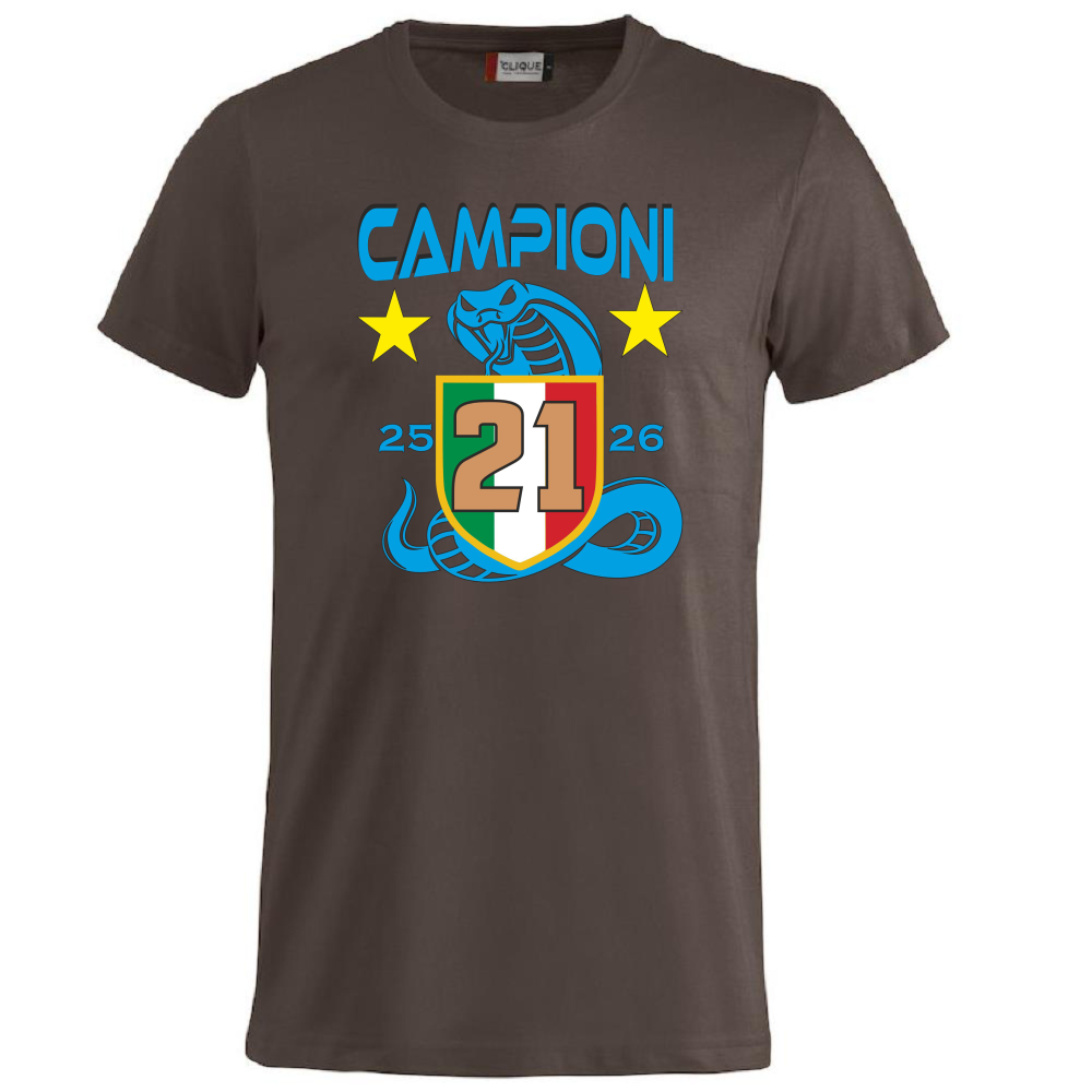 T-Shirt Inter Campione d’Italia 2025/2026 –  21 Scudetti Biscione  – PS 27431-INT-08