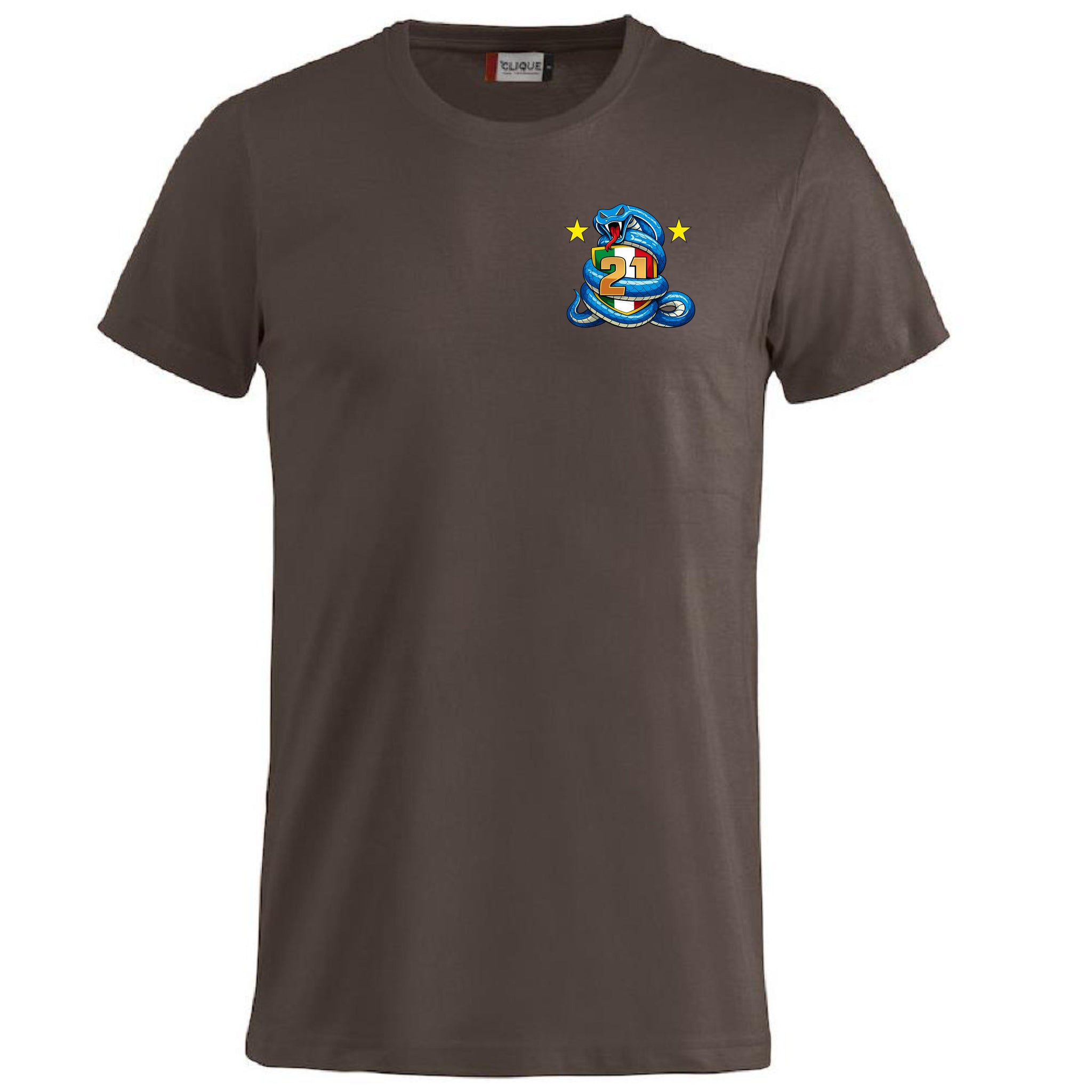 T-Shirt Neroazzurri Campioni d’Italia 2025/2026 –  21 Scudetti 100% Cotone  – PS 27431-INT-09