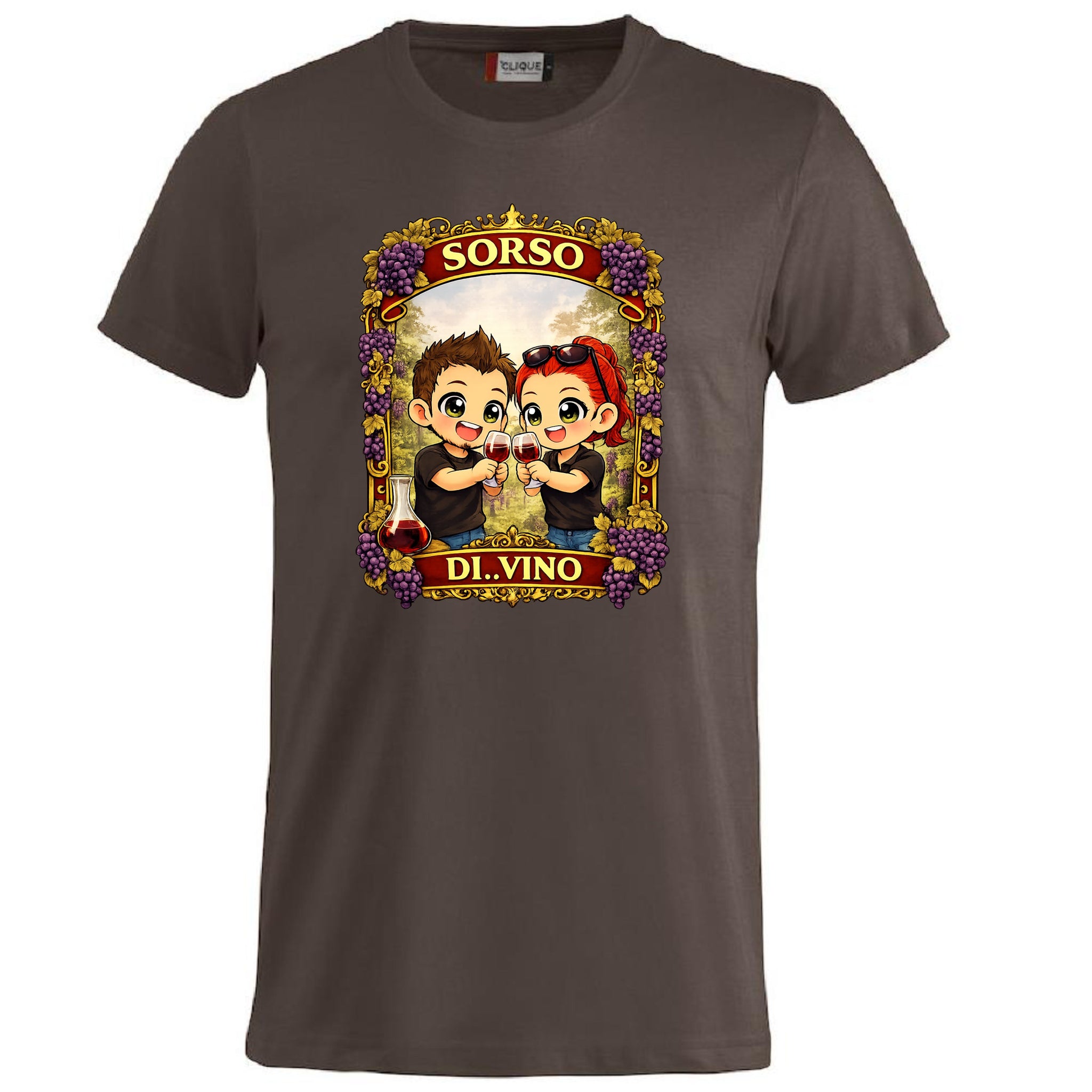 T-Shirt Divertente “Sorso di Vino” Personalizzabile con Nome – Idea Regalo per Amanti del Vino – PS 27431-A-142 PRS