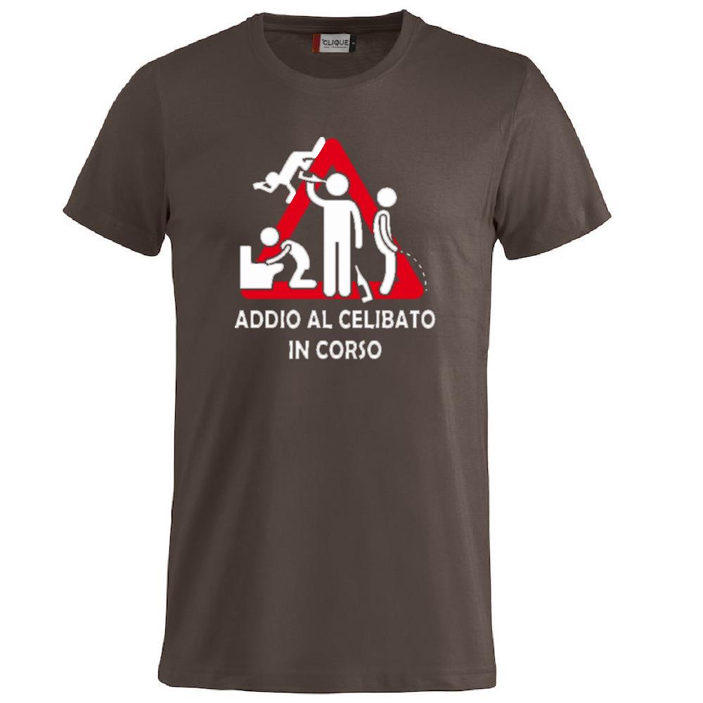 T-Shirt Addio al Celibato In Corso , Dietro  “Attenzione Ubriachi” – Maglietta Divertente con Doppia Stampa Fronte/Retro – PS 27431 - A071
