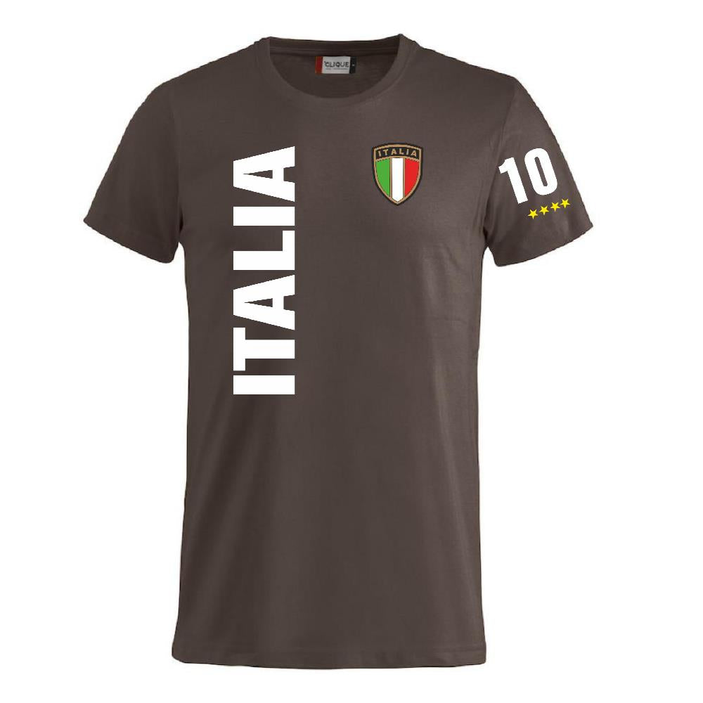 T-Shirt Italia In Cotone Personalizzabile con Nome e Numero PS 27431-A126
