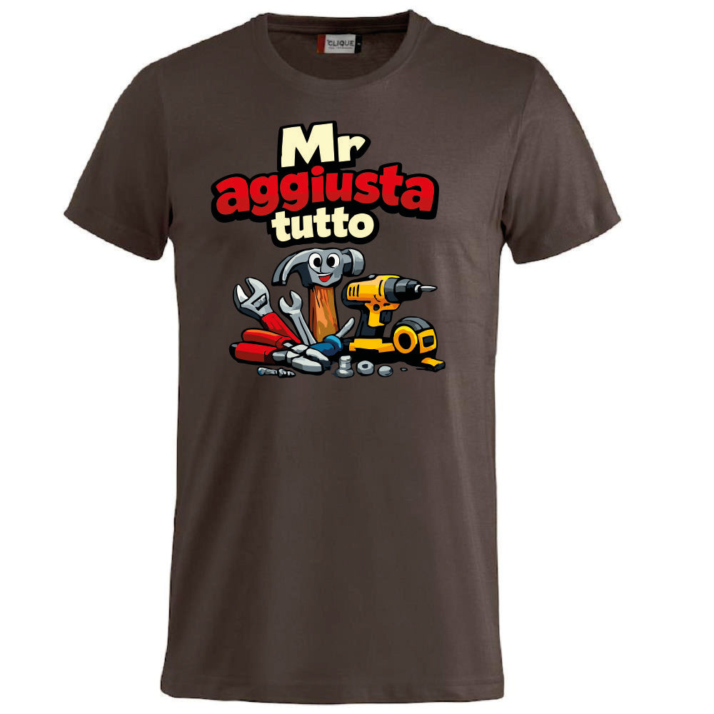 T-Shirt Personalizzabile Uomo “Mr Aggiusta Tutto” – Idea Regalo – PS 27431-A142