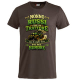 T-Shirt Nonno Russi Come Un Trattore Ma Ti Voglio Bene Piu' Del Rumore – Maglietta Personalizzabile PS 27431-A-146