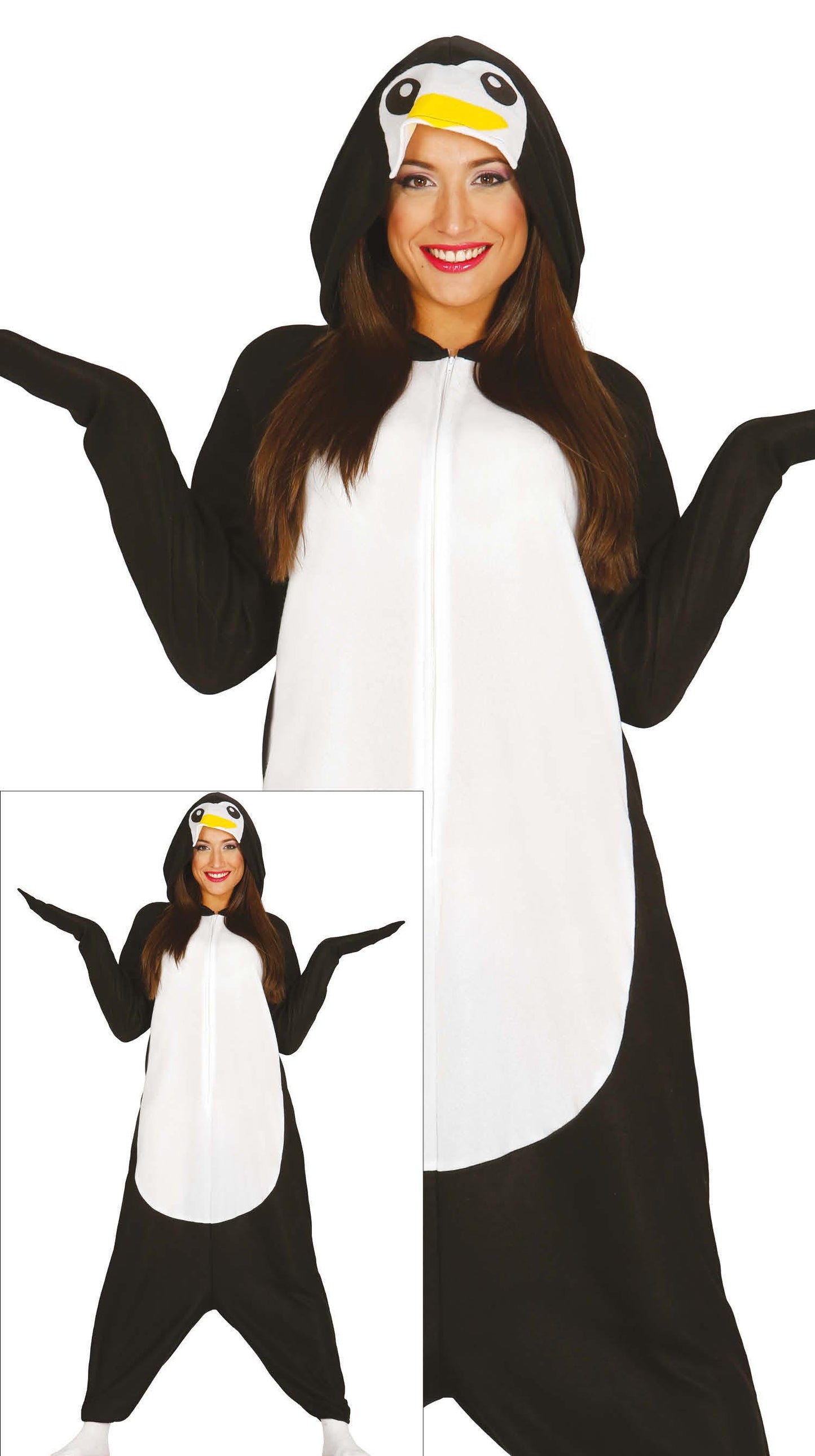 Costume di Carnevale Kigurumimi Pinguino Unisex – Tutone con Cappuccio – PS 00644