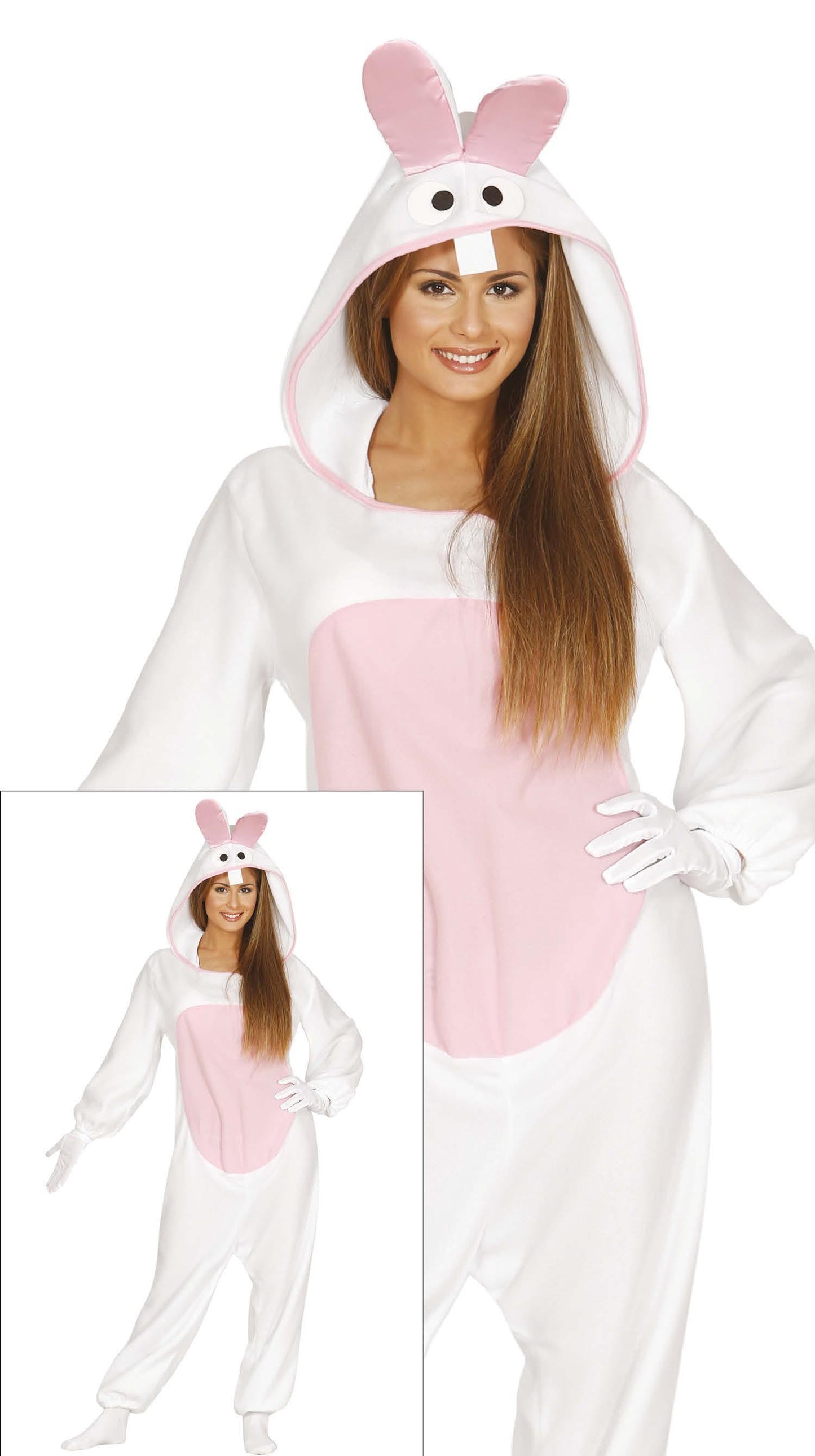 Costume di Carnevale Kigurumimi Coniglietta Unisex – Tutone con Cappuccio – PS 00645