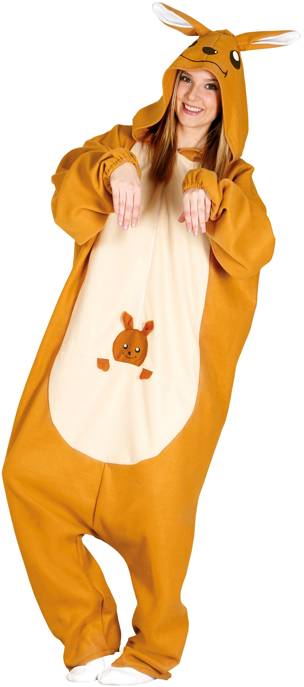 Costume di Carnevale Kigurumimi Canguro Unisex – Tutone con Cappuccio – PS 00646
