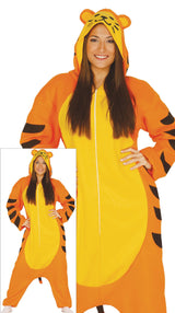 Costume di Carnevale Kigurumimi Tigre Unisex – Tutone con Cappuccio – PS 00643-BS