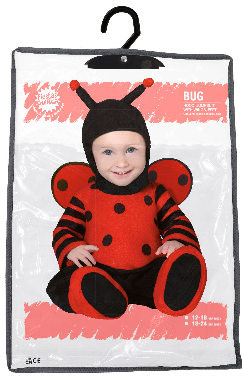 Costume di Carnevale Baby Coccinella con Cappuccio – PS 00639