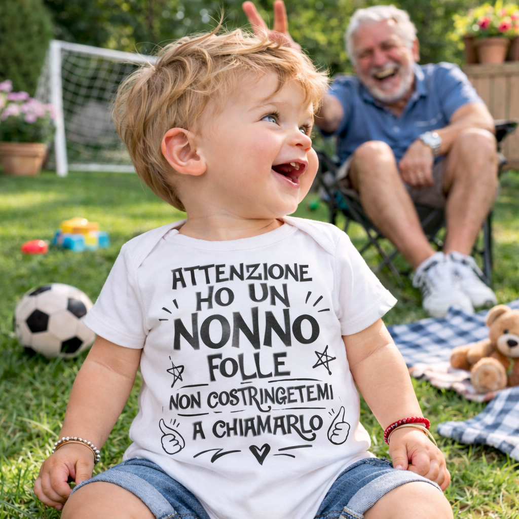 Body Neonato  Ho Un Nonno Folle Non Costringetemi a Chiamarlo PS 28180-027