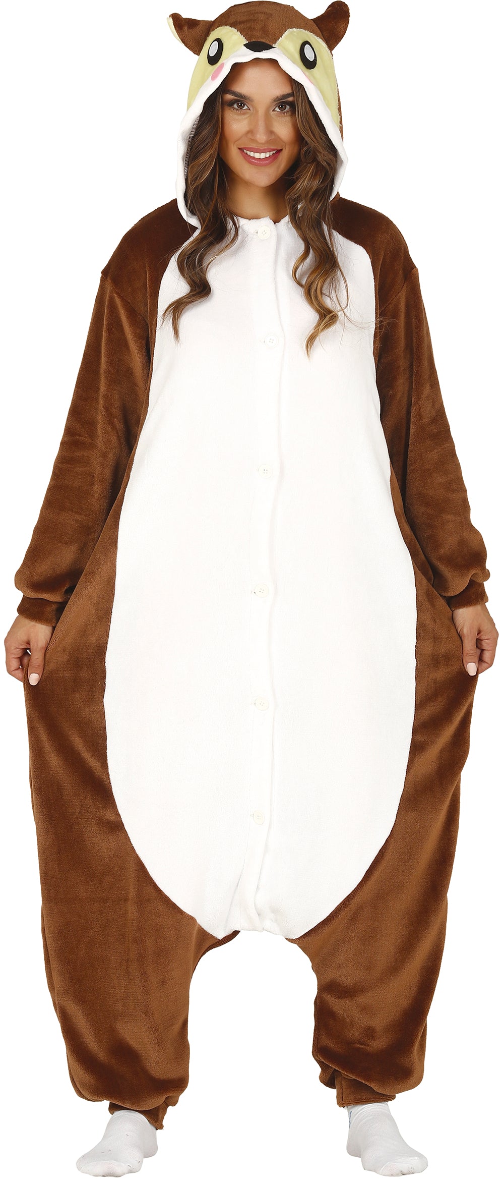 Costume di Carnevale Kigurumimi Scoiattolo Unisex – Tutone con Cappuccio – PS 00652