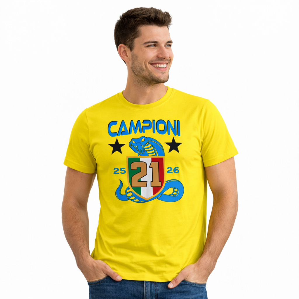 T-Shirt Inter Campione d’Italia 2025/2026 –  21 Scudetti Biscione  – PS 27431-INT-08