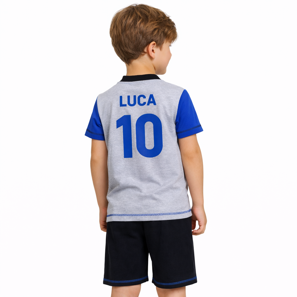 Pigiama Inter Corto Bambino – Personalizzabile con Nome e Numero – PS 30183