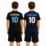 Pigiama Corto SSC Napoli Ufficiale 100% Cotone – Ragazzo e Adulto – Personalizzabile con Nome PS 41396