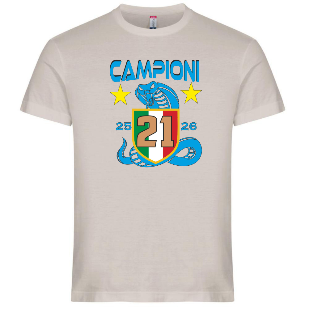 T-Shirt Inter Campione d’Italia 2025/2026 –  21 Scudetti Biscione  – PS 27431-INT-08