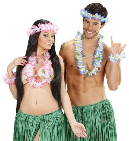Set Hawaiano Honolulu – Collana, Braccialetto e Corona – Accessori Costume Carnevale – PS 01623