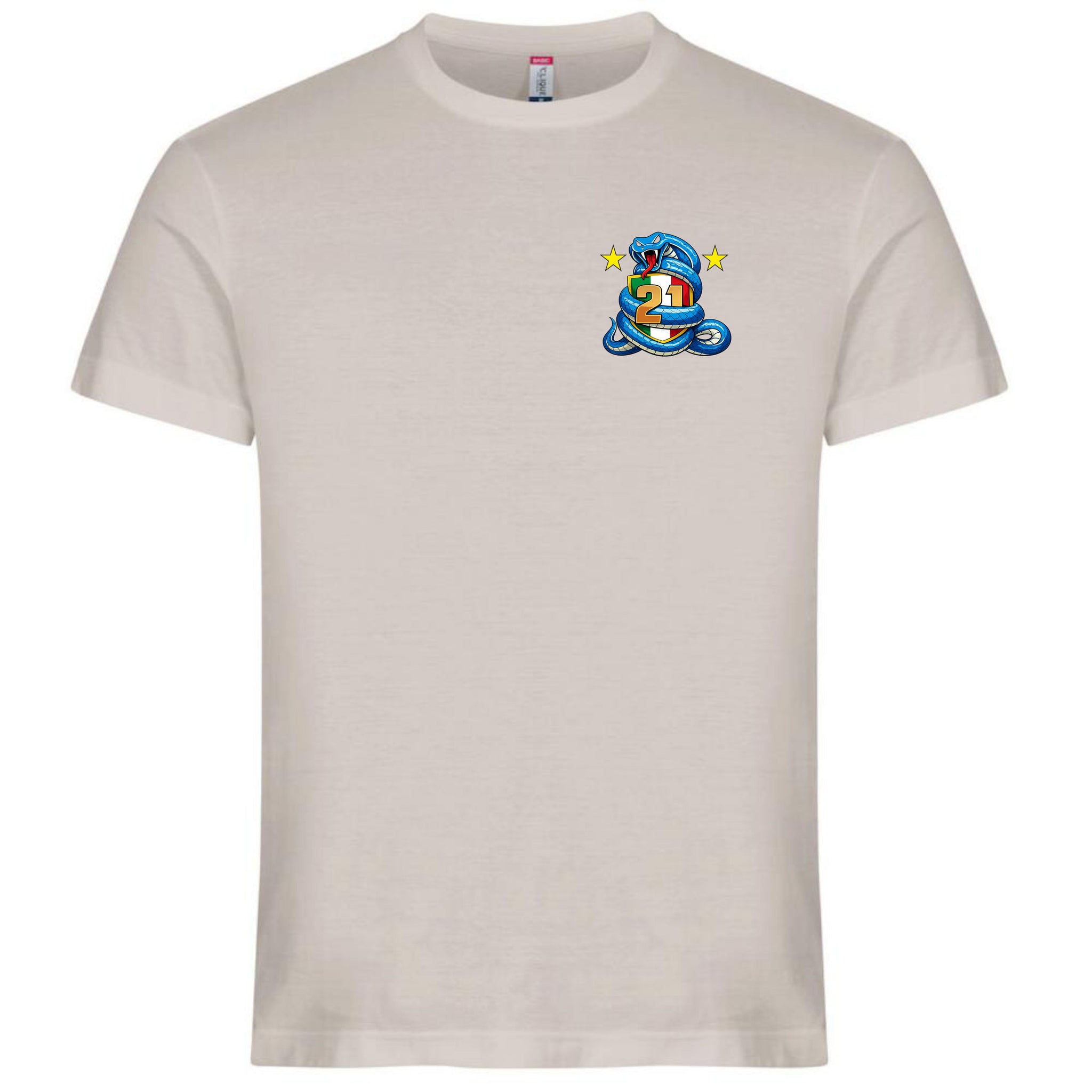 T-Shirt Neroazzurri Campioni d’Italia 2025/2026 –  21 Scudetti 100% Cotone  – PS 27431-INT-09