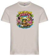 T-Shirt Addio al Celibato Bachelor Party Crew No Rules All Fun Personalizzabile con Nome PS 27431-A-40