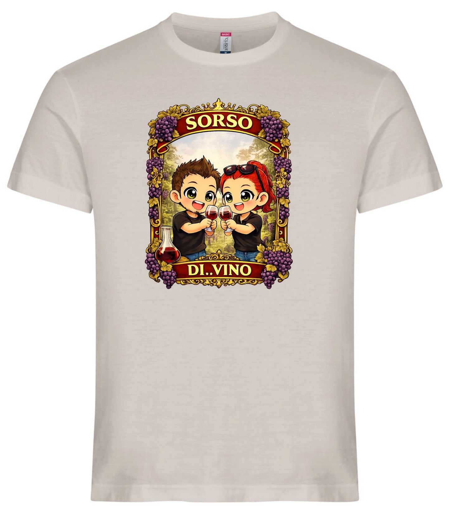 T-Shirt Divertente “Sorso di Vino” Personalizzabile con Nome – Idea Regalo per Amanti del Vino – PS 27431-A-142 PRS