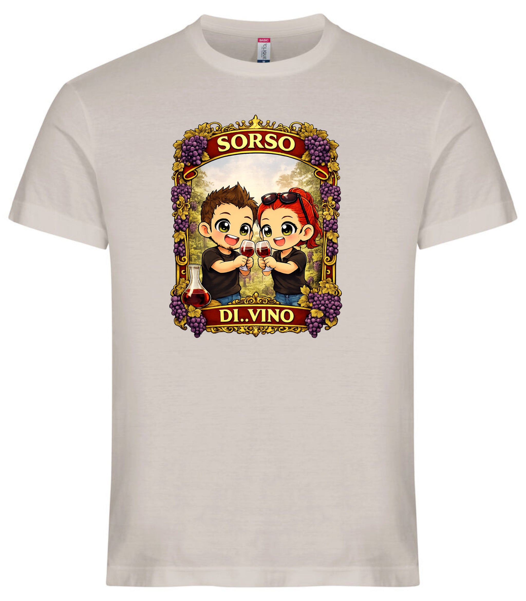 T-Shirt Divertente “Sorso di Vino” Personalizzabile con Nome – Idea Regalo per Amanti del Vino – PS 27431-A-142 PRS