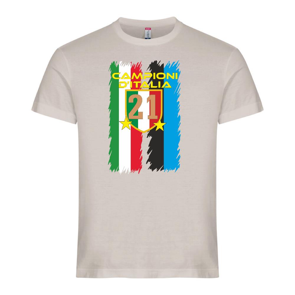 T-Shirt Calcio Inter Campioni d’Italia 2025/26 – 21 Scudetti 2 Stelle – PS 27431-INT-06