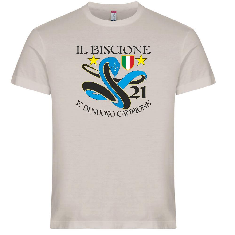 T-Shirt Calcio Inter Biscione Campioni d’Italia 25/26 – 21 Scudetti – PS 27431-INT-02