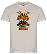 T-Shirt Papa' Russi Come Un Trattore Ma Ti Voglio Bene Piu' Del Rumore – Maglietta Personalizzabile PS 27431-A-145